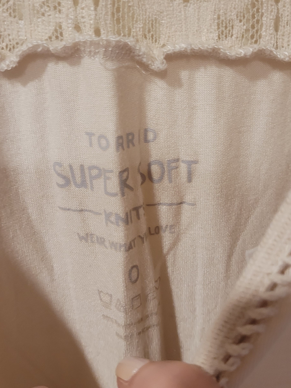 torrid Cream Lace-Sleeve Button-Front Top - Picture 2 of 7